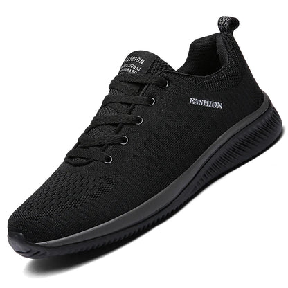 MAEDEF Athletic Shoes for Men – Black Knit Sneakers, Breathable Casual Running, Walking & Gym Shoes for Men & Women