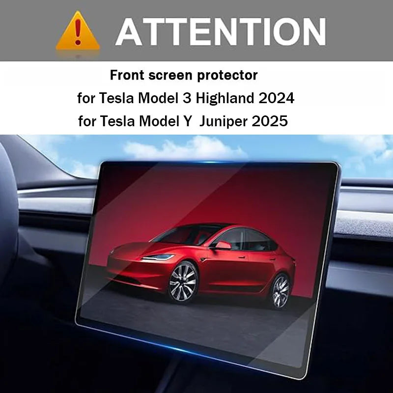 Tempered Glass Screen Protector for Tesla Model 3 Highland & Model Y Juniper 2025 – Rear Center Control Touchscreen Film
