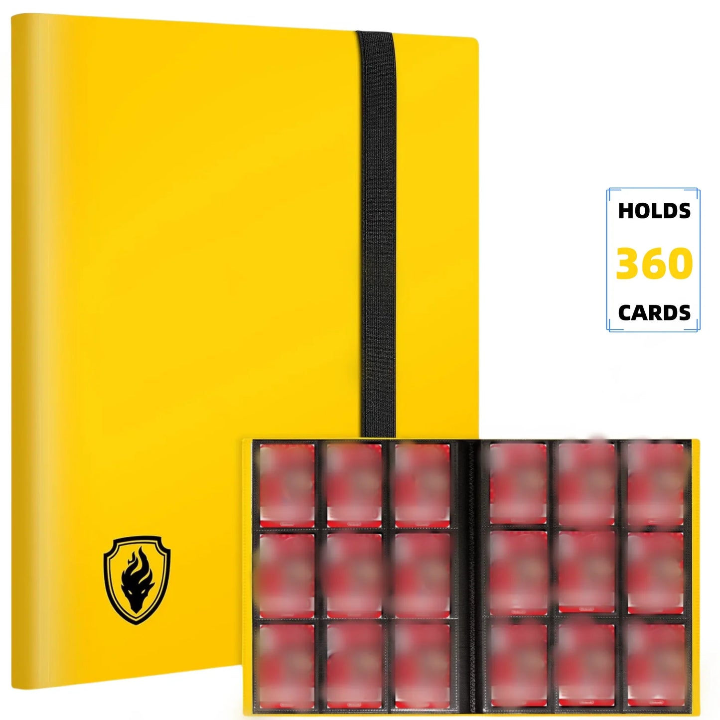360 Pocket Trading Card Binder – 9 Pocket Side-Loading Album for Yugioh, MTG & TCG Cards