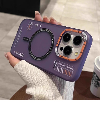 Matte Magnetic iPhone Case — Frosted Back, Metal Lens Frame & Buttons, MagSafe Wireless Charging for iPhone 13–17 Pro Max