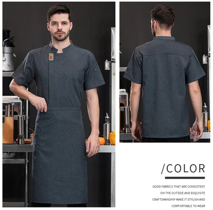 Unisex Chef Jacket – Summer Kitchen Shirt for Hotel, Restaurant, Bakery, Catering, and Cooking Uniforms