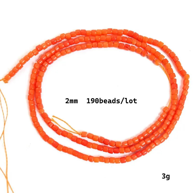 Natural Cylindrical Coral Beads – Irregular Loose Jewelry Making Beads for DIY Bracelets, Necklaces & Charm Accessories