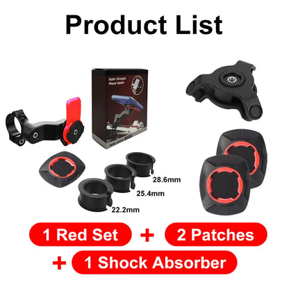 QUAD-LOCK Motorcycle & Bike Phone Holder — 360° Rotatable Navigation Stand with Secure Mount Bracket