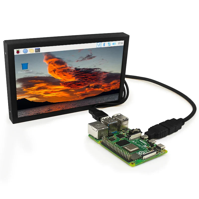 7-Inch Portable IPS Display — 1024x600 LCD with HDMI, VGA, AV Input & Type-C Power for PC, Laptop, Camera, TV Box & DVD Screen