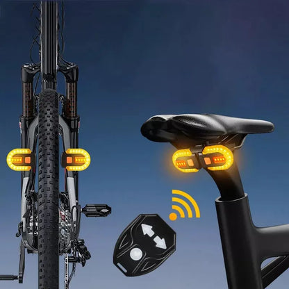USB Rechargeable Bike Turn Signal Rear Light - LED Bicycle Lamp with Wireless Function - MTB Tail Light & Bike Accessories