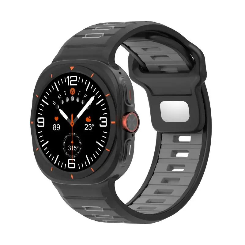 Sports Silicone Strap for Samsung Galaxy Watch Ultra 2025 — Soft Two-Color No-Gap Band for 47mm Galaxy Watch 7 Ultra