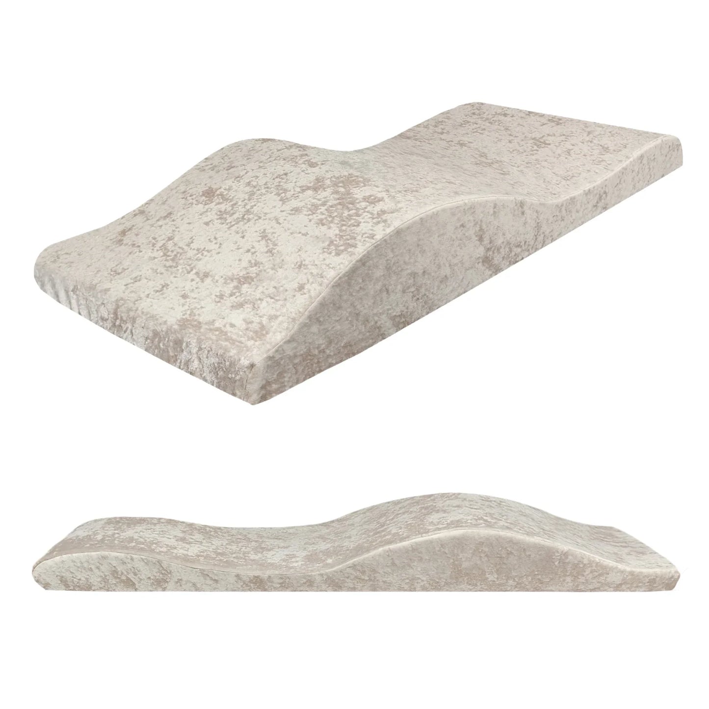 Lash Mattress and Cover – Wave Memory Foam Beauty Salon Lash Bed, Curved Topper for Eyelash Foam Spa