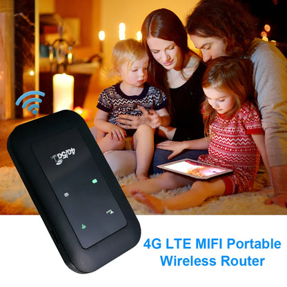 Portable WiFi Repeater 4G LTE Router – Signal Amplifier, 150Mbps Network Extender with SIM Card Slot & Modem Dongle
