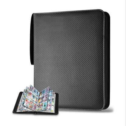 900 Pocket Card Binder Sleeves with Zipper, Double-Sided Card Holder Case for TCG CCG Storage (Black)