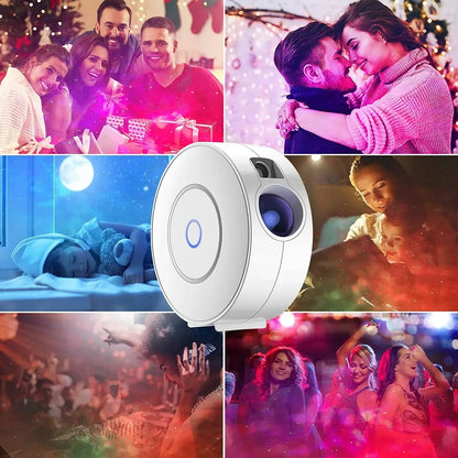 Tuya WiFi Smart Aurora Galaxy Starry Sky Projector – APP & Voice Control LED Night Light, Intelligent Space Atmosphere Lamp Home Decor Gift