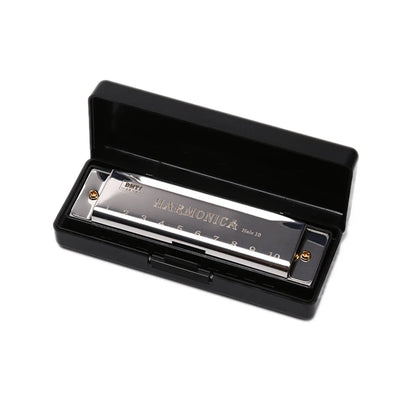 Harmonica Key of C - 10 Hole Diatonic for Beginners, Students & Kids with Case, Gift Ready