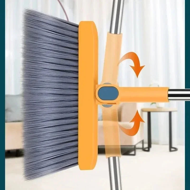Compact Broom and Dustpan Set - Non-Stick, Foldable Sweeping Combo for Home, Space-Saving Design