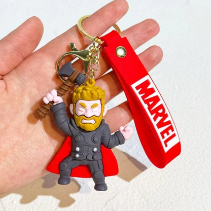 MINISO Marvel Avengers Keychain – Iron Man, Thanos, Loki & Captain America Doll Pendant for Bags & Fans Gift