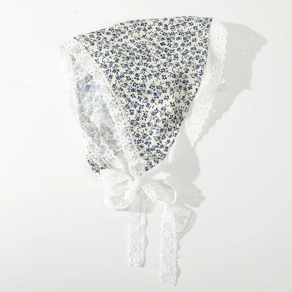Fabric Printing Triangle Scarf — Flower Turban Bandana Headband for Women Retro Hair Accessories