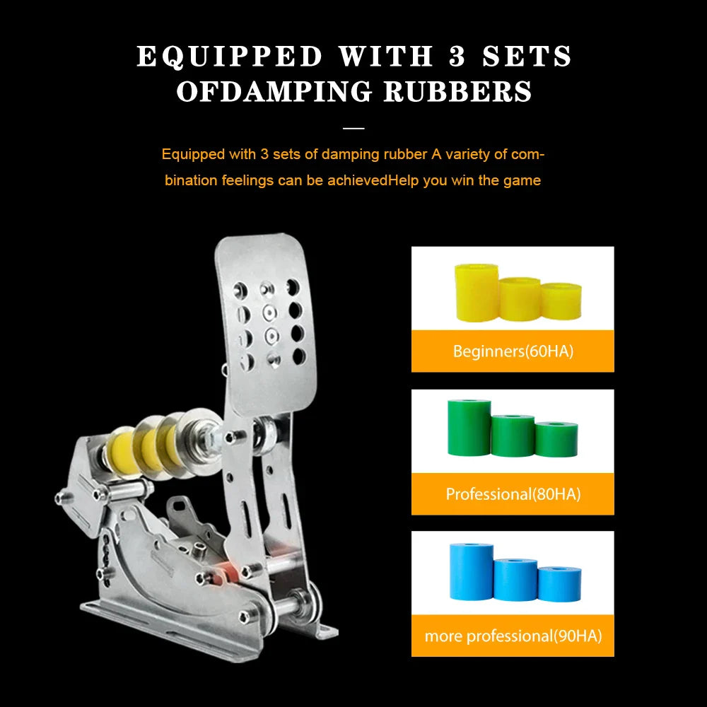 SIMJACK UT Sim Racing Pedals – PC Racing Simulator, Pressure Sensor Load Cell & HE Hydraulic Pedal