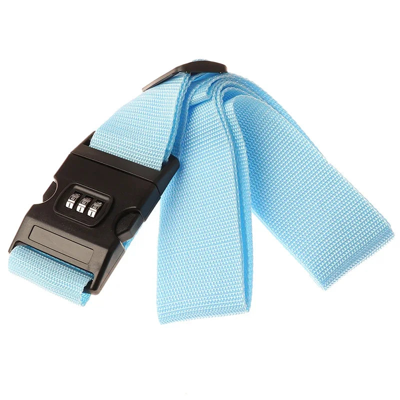 Adjustable Anti-Theft Luggage Strap — Password Lock Baggage Belt for Suitcase & Travel Bags