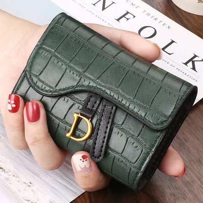 Women's Luxury PU Leather Card Holder Wallet: Mini Letter Wallet with Multi Card Slots - Small, Multi-Functional Clutch Bag