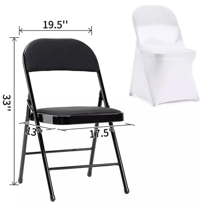 READOR White Spandex Chair Covers – 30/50/100Pcs Stretch Slipcovers for Wedding, Party & Banquet Folding Chairs