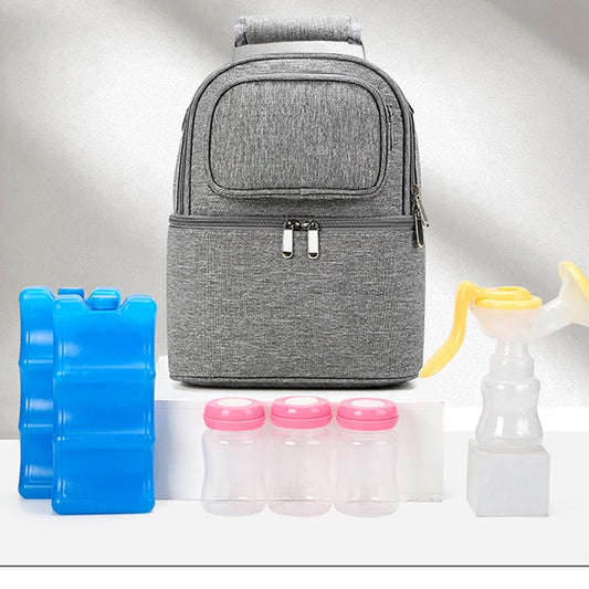Folding Large-Capacity Breast Milk Storage Backpack – Portable Crib Bed, Mommy Outing Bag with Insulation for Baby