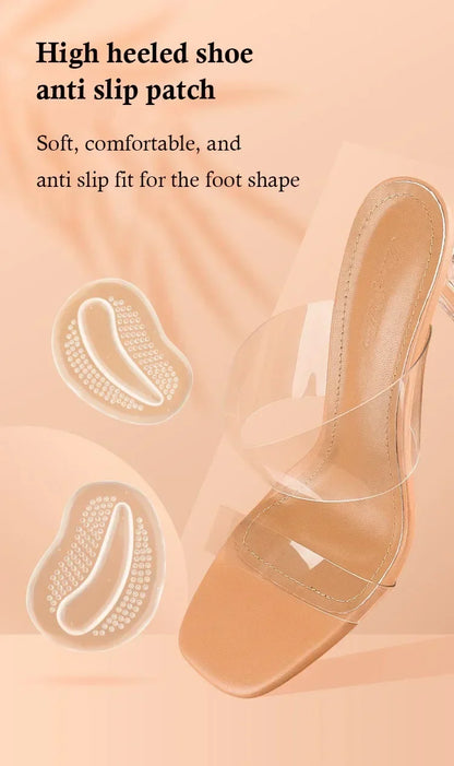 New Forefoot Pads for Sandals & High Heels – Silicone GEL Invisible Half-Size, Non-Slip Self-Adhesive Pads