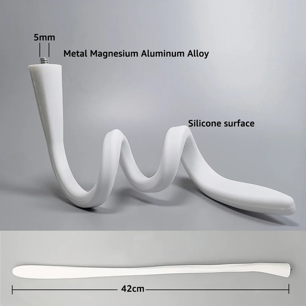 Flexible Twist IP Camera Holder Stand: Wall Mount Silica Gel Bracket for Baby Monitor - Hole-Free Crib Cradle Rod Hose Holder