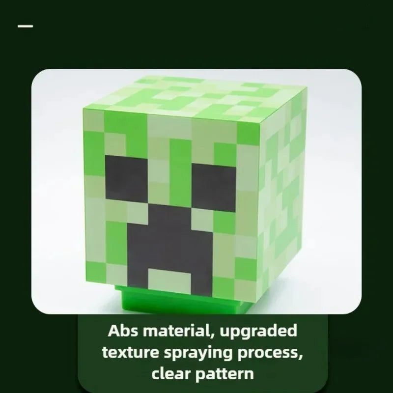 MC Game LED Creeper Night Lamp – Creative Block Button Light for Bedroom, Desk, and Bedside Decoration