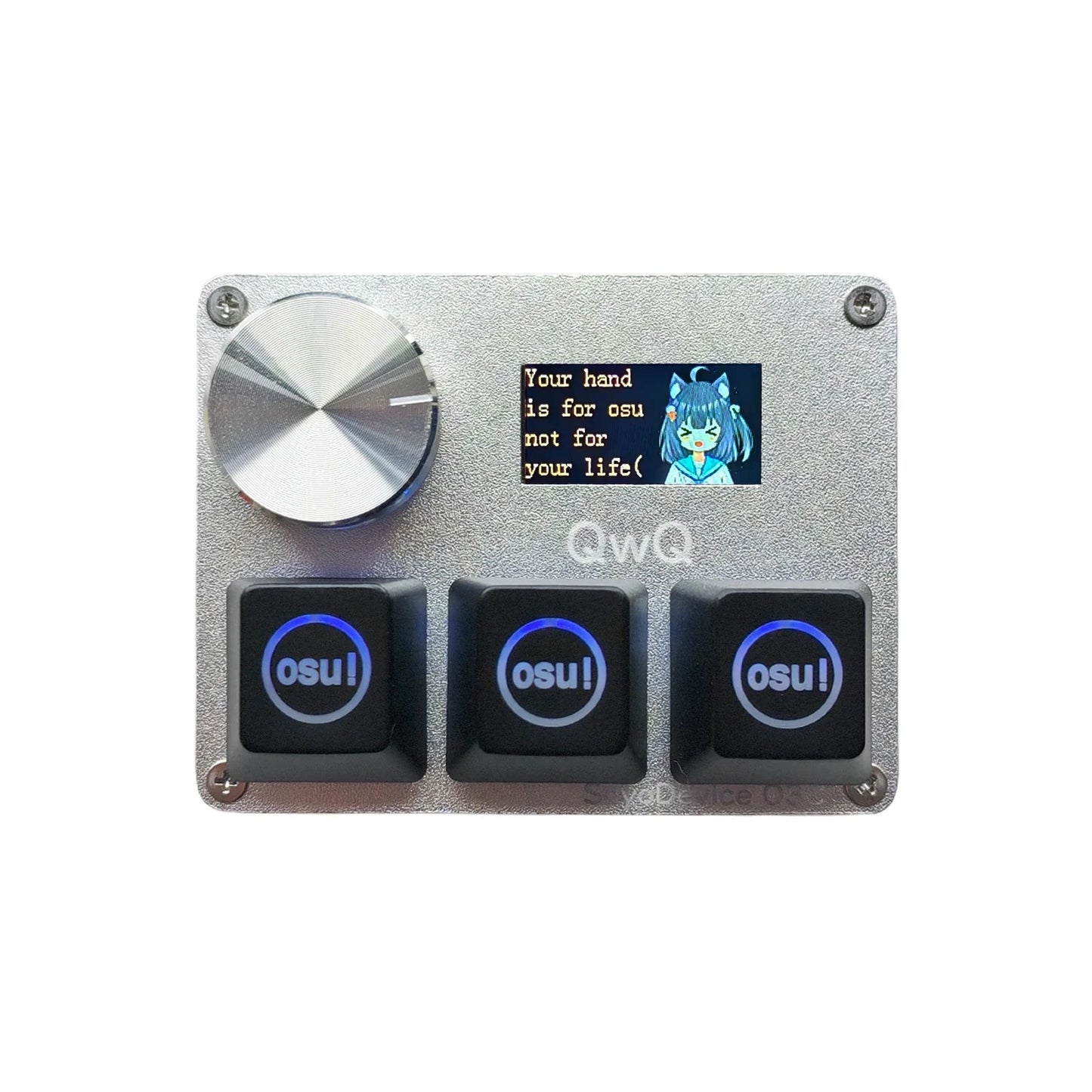 SayoDevice O3C Rapid Trigger Gaming Keyboard with Knob & Screen – Hall Effect Magnetic Switch Macropad for OSU & Shortcuts