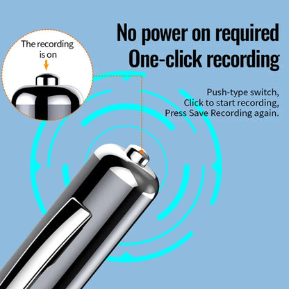 Digital Voice Recorder Pen — Professional Audio WAV Recording, Rechargeable Dictaphone & MP3 Player