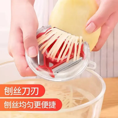 3-in-1 Magic Trio Peeler Set - Slicer, Shredder, Julienne Cutter, and Multi Peel Blade Zesters Grater - Essential Kitchen Tool Accessories