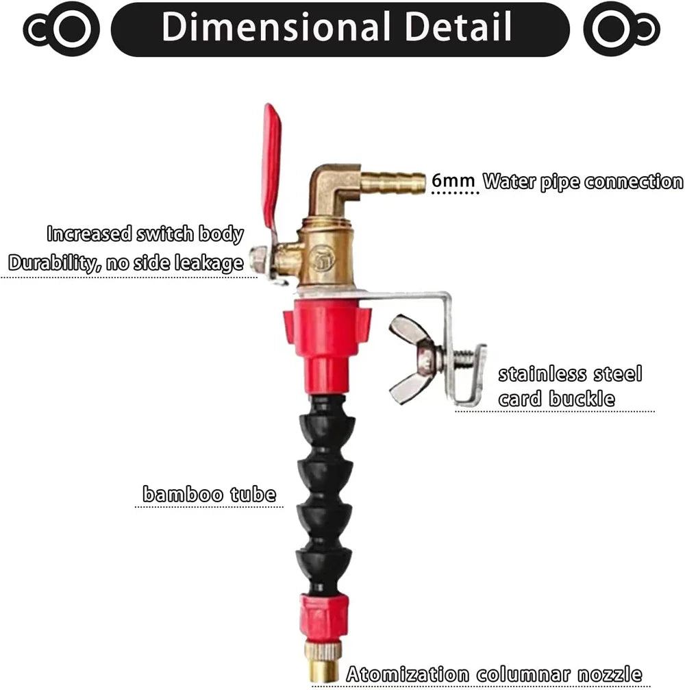 Coolant Misting Nozzle System – Dust-Proof Water Sprayer for Marble, Tile & Brick Cutting Machines