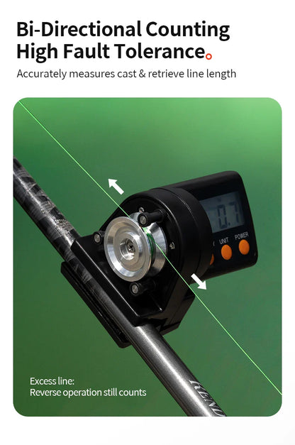 CHILENT 999.9M Digital Fishing Line Counter – ABS Night Display, Fishing Accessories (Battery Not Included)