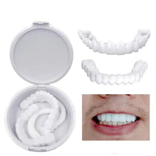 Teeth Veneers & Whitening Denture Kit – Temporary False Teeth Cover for Comfortable, Perfect Smile