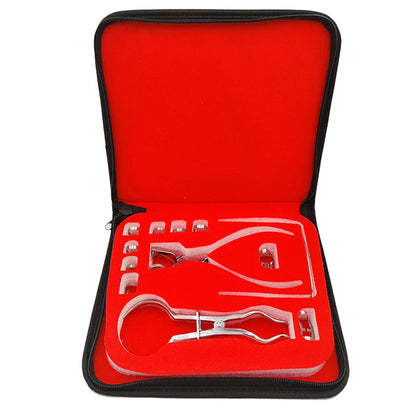Dentistry Dam Hole Puncher Set – Pliers & Orthodontic Tools with Leather Bag for Dentists