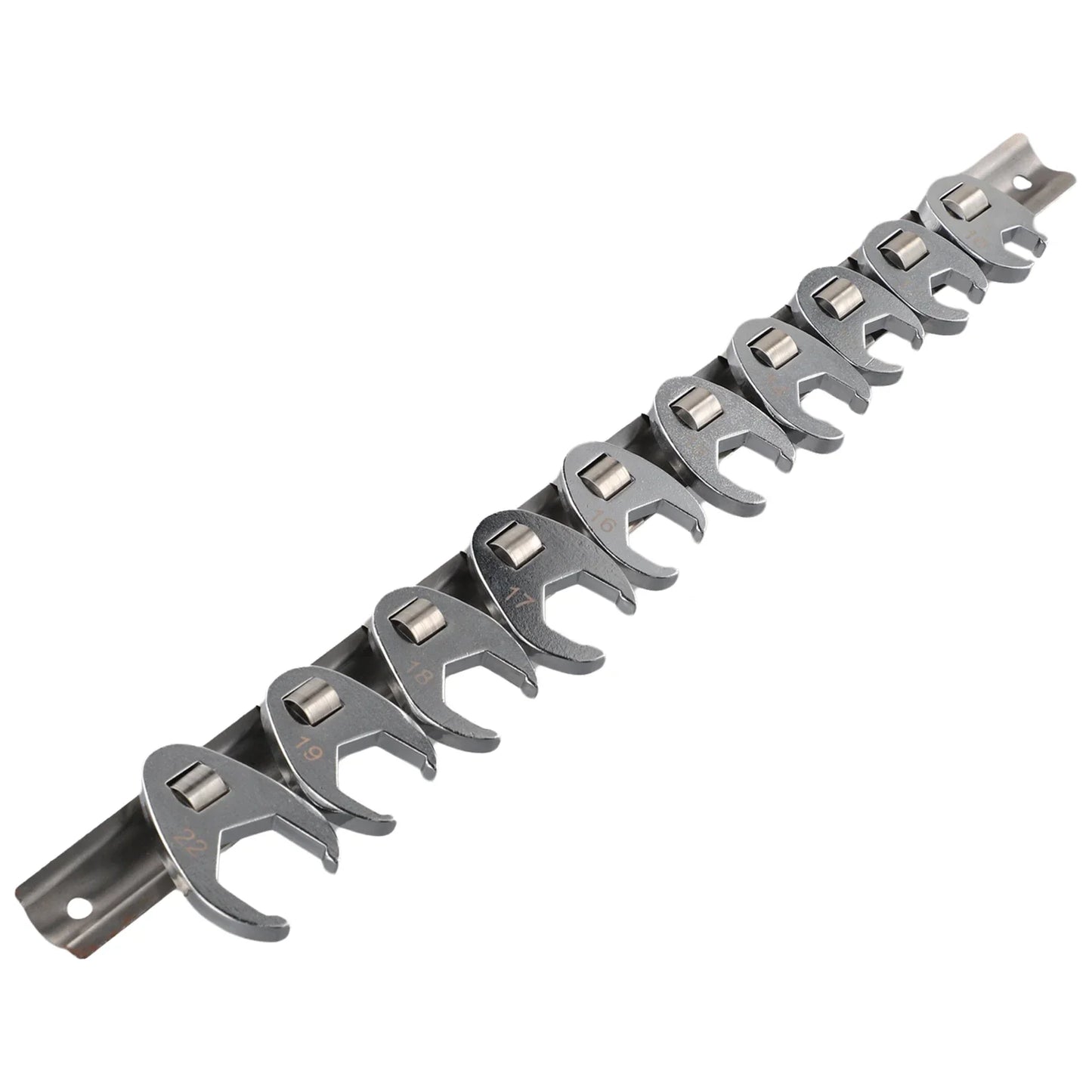 10pcs 3/8" Drive Crowfoot Wrench Set — 10-22mm Metric Open-End Spanners for Torque Wrench