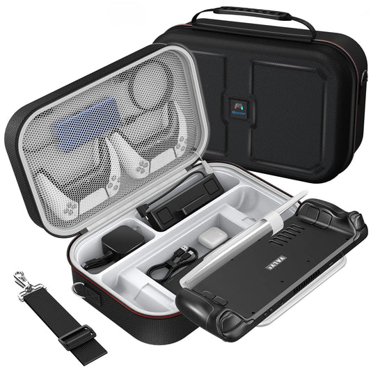 Steam Deck Carrying Case - Large Capacity Portable Storage for Console & Accessories with Built-in Protection