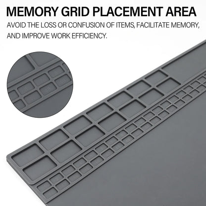Toolour High-Temperature Silicone Welding Pad – Non-Slip Durable Mat up to 500℃, Multi-Size for Welding Work