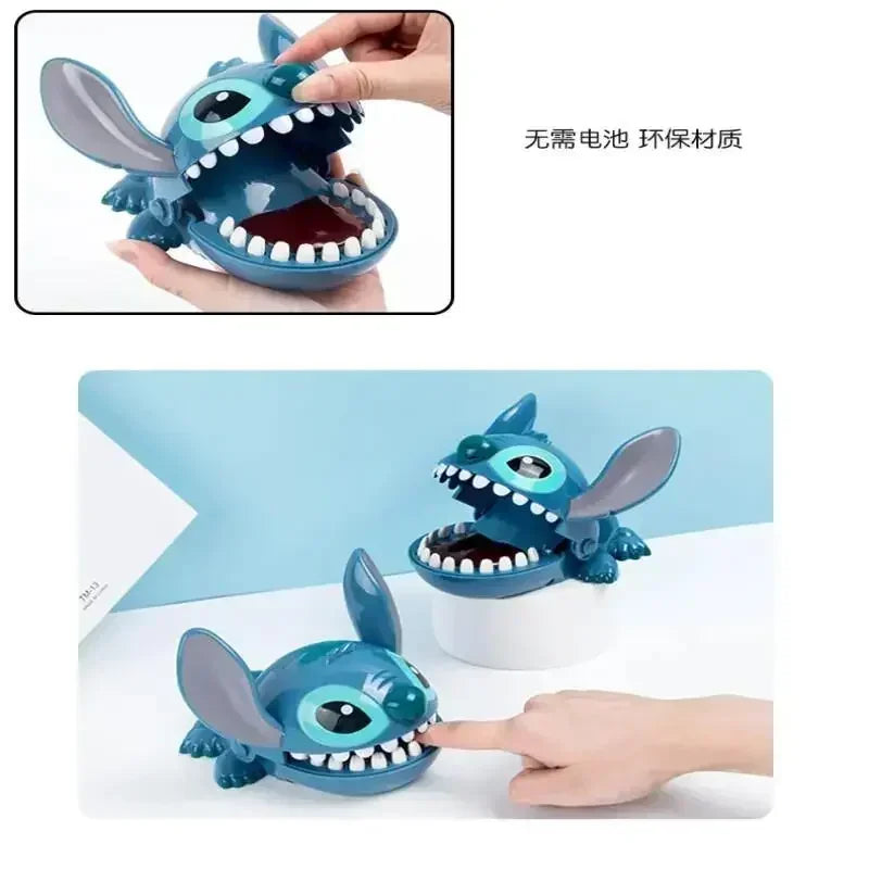 Disney Stitch Bite Finger Figures - Anime Dentist Push Teeth Game, Funny Toy Model for Kids, Baby Birthday Gift