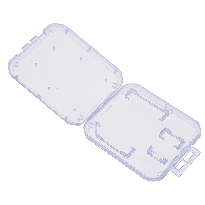 10-Pack Clear Plastic Memory Card Cases – Transparent Micro SD & TF Card Storage Box Holder