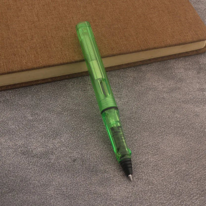 High Quality Transparent White Piston Fountain Pen with Bullet Nib 0.38mm/0.5mm for Office & School Stationery