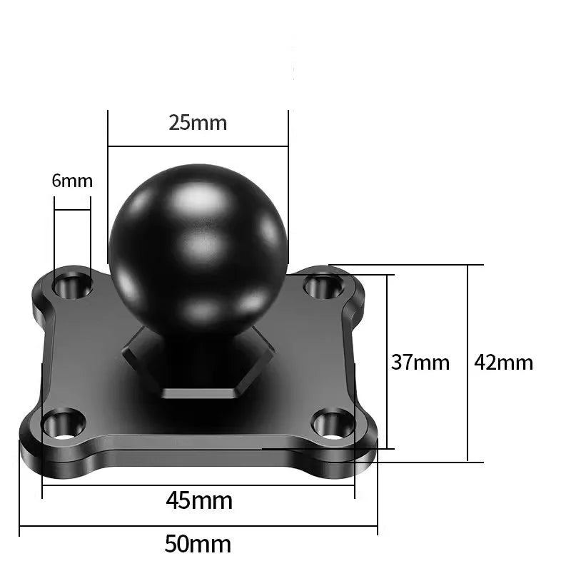 1" Ball Head Adapter Mount for Motorcycle Handlebar – Rearview Mirror Bracket for DJI, GoPro & Insta360 Cameras