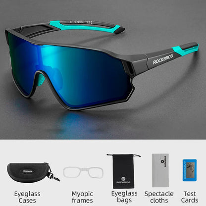 ROCKBROS MTB/Road Bike Glasses – UV400 Polarized Photochromic Cycling Eyewear