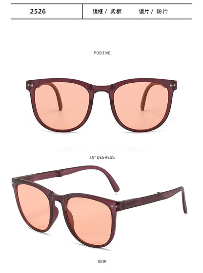 UV400 Polarized Folding Sunglasses – Anti-UV Oval Frame for Men & Women