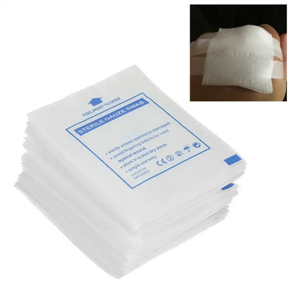20PCS 8-Layer Sterile Cotton Gauze Pads - Waterproof Medical Wound Dressing, First Aid Supplies 5/7.5/10cm
