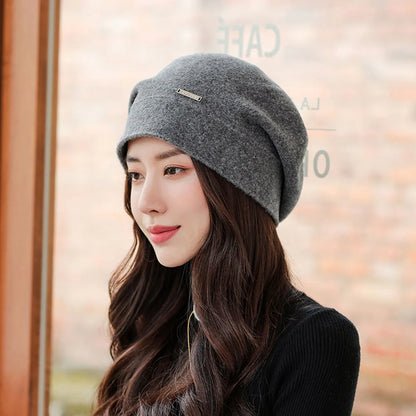 2022 Women’s Cashmere Blend Winter Hat – Soft Warm Wool Skullies, Beanies, Fedora Retro Beret, Boutique Style