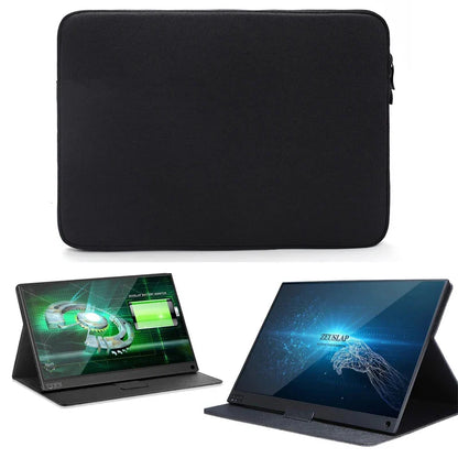 Waterproof Canvas Sleeve Bag for ZEUSLAP 16" Portable Monitor – Anti-Drop Flocking Zip Pouch Carry Case