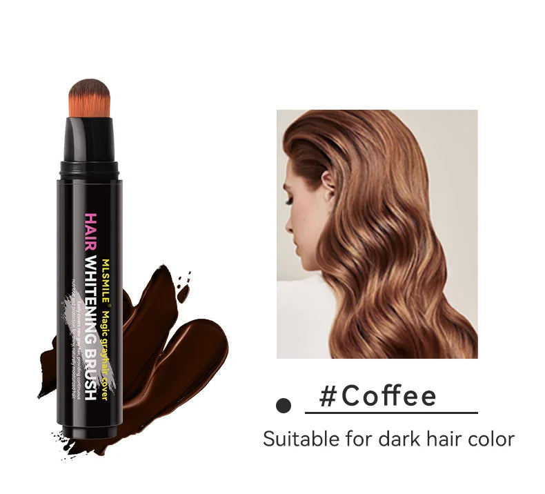 4-Color Hair Dye Touch-Up Pen — Convenient Cream Stick for Covering White Hair, Disposable Local Hair Coloring