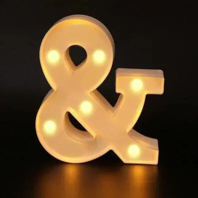 Luminous LED Number & Letter Lamp – Alphabet Decorative Night Light for Home, Wedding, Birthday & Party Decoration