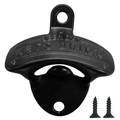 Retro Wall-Mounted Bottle Opener — Decorative BBQ & Bar Beer Opener for Kitchen & Home