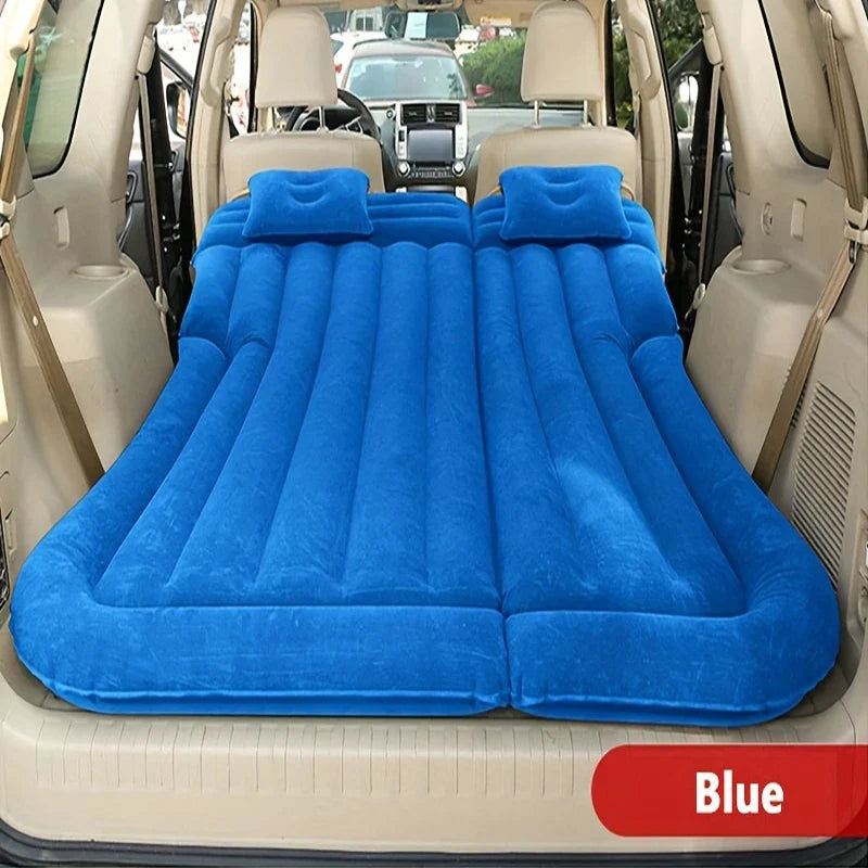 Universal Car Inflatable Travel Mattress - Back Seat Sleeping Bed with Pillow for Camping & Outdoor Comfort