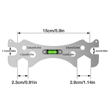 Multifunctional Bend Angle Leveling Wrench - Shower Faucet Universal Repair Tool for Bathroom Installation & Maintenance